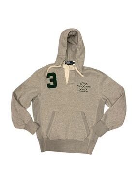 POLO RALPH LAUREN Gray Hoodie Pullover Sweatshirt